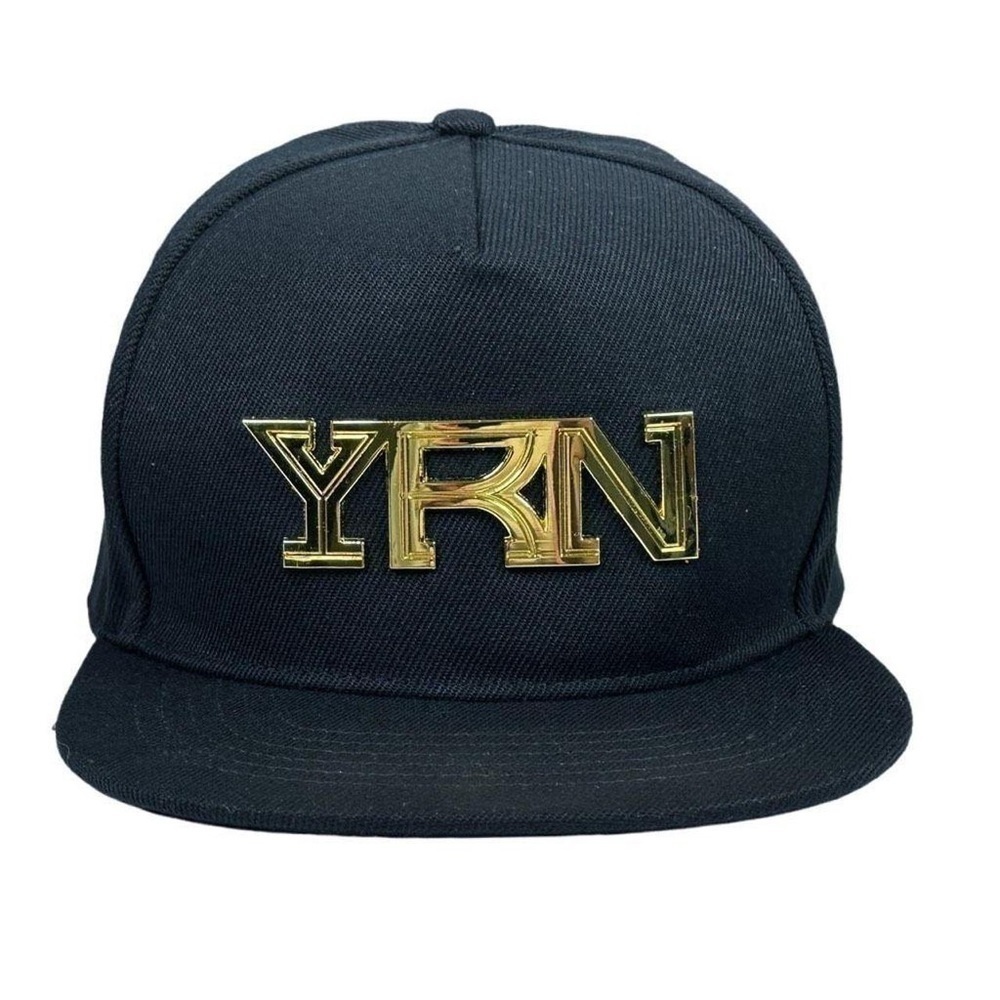 🧢 YRN Gold Logo Black Flat Bill Hat 🧢
